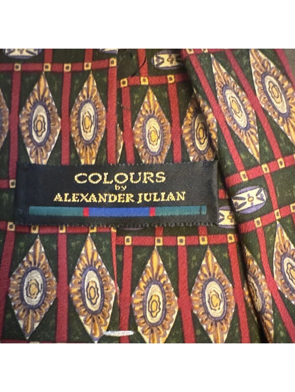 Colours Alexander Julian Men Multicolor Silk Geometric Necktie, One Size [COPY]